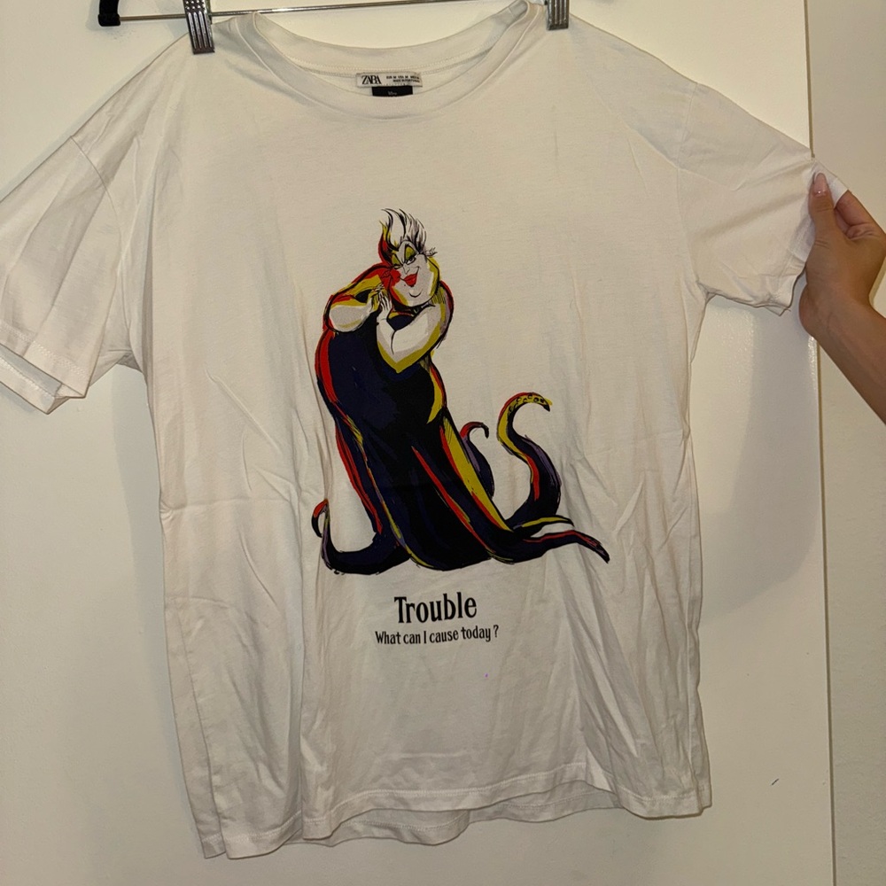 Zara White Disney Villains T-Shirt